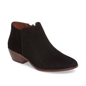 SAM EDELMAN PETTY BOOTIES BLACK SUEDE 6.5M